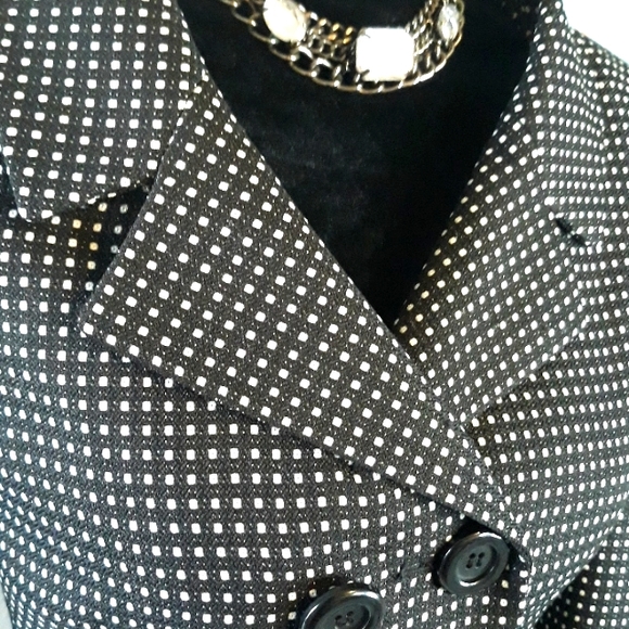Le Suit Black / White Print Blazer/ Jacket Size 14P - Picture 7 of 11
